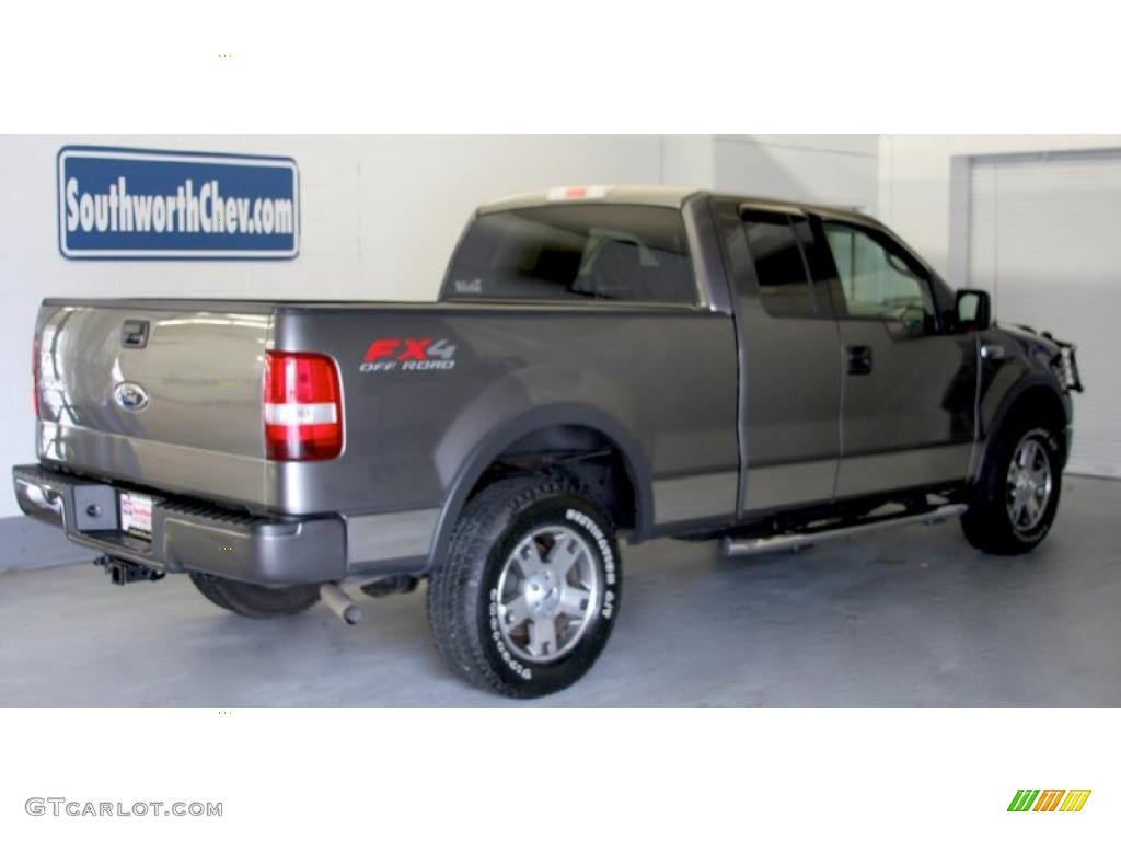 2004 F150 FX4 SuperCab 4x4 - Dark Shadow Grey Metallic / Black/Medium Flint photo #2