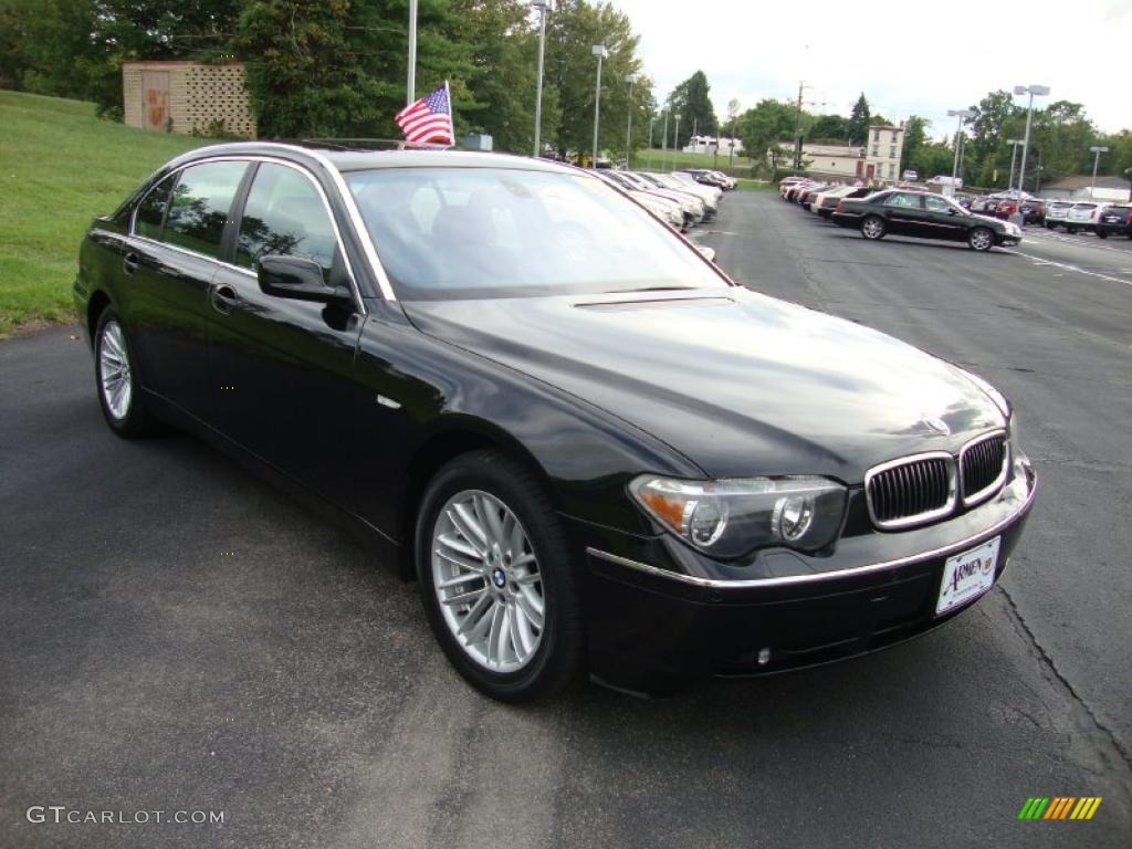 2004 7 Series 745Li Sedan - Jet Black / Black/Black photo #4