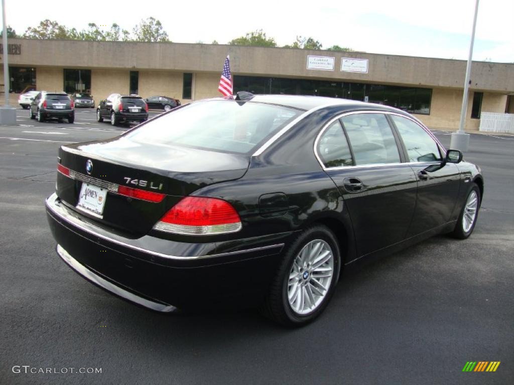 2004 7 Series 745Li Sedan - Jet Black / Black/Black photo #7