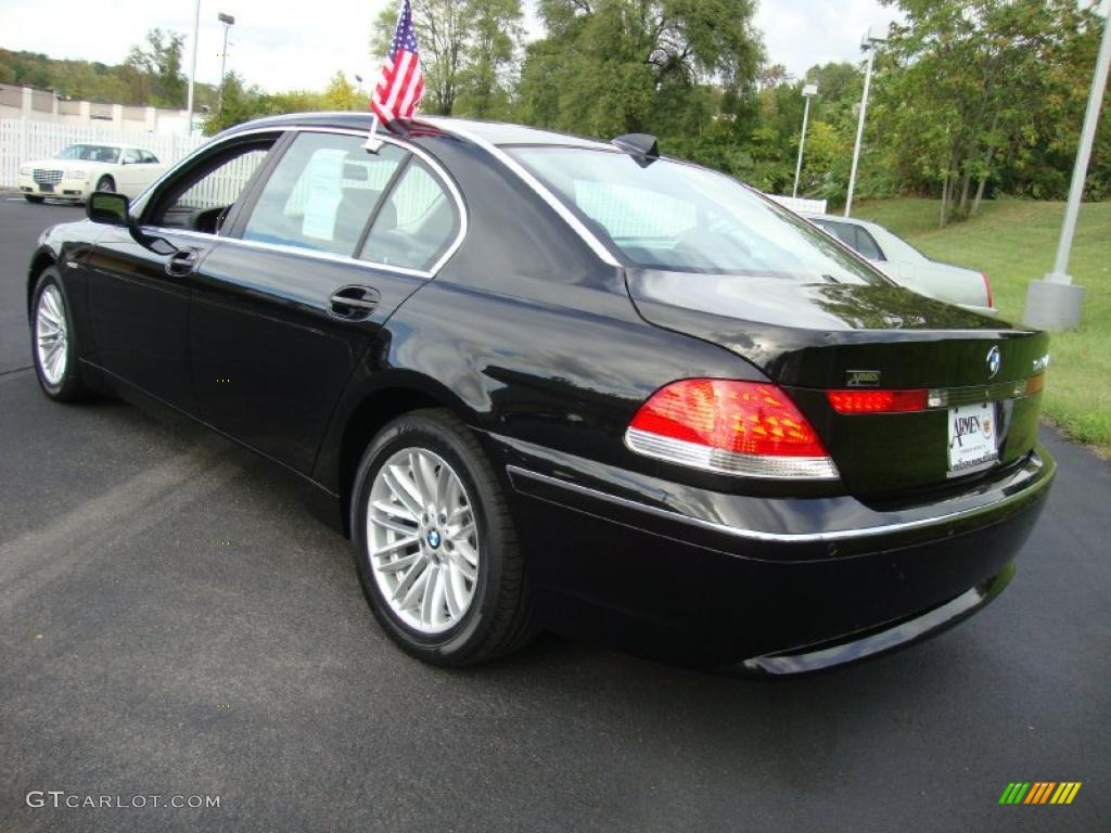 2004 7 Series 745Li Sedan - Jet Black / Black/Black photo #9