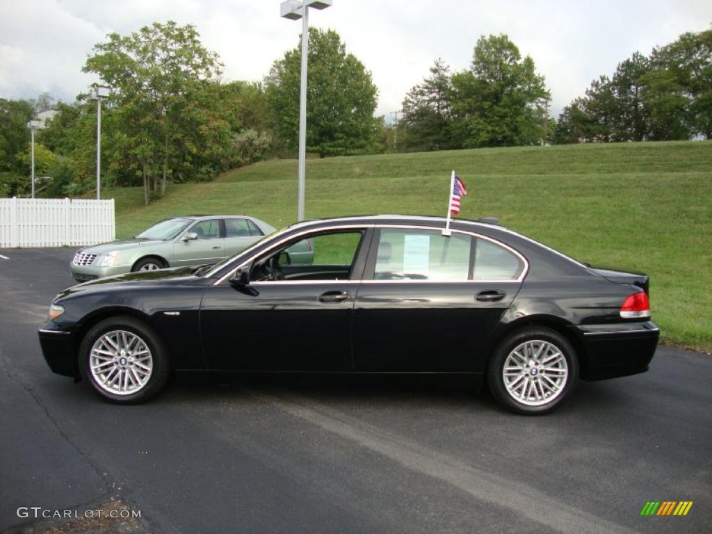 2004 7 Series 745Li Sedan - Jet Black / Black/Black photo #10