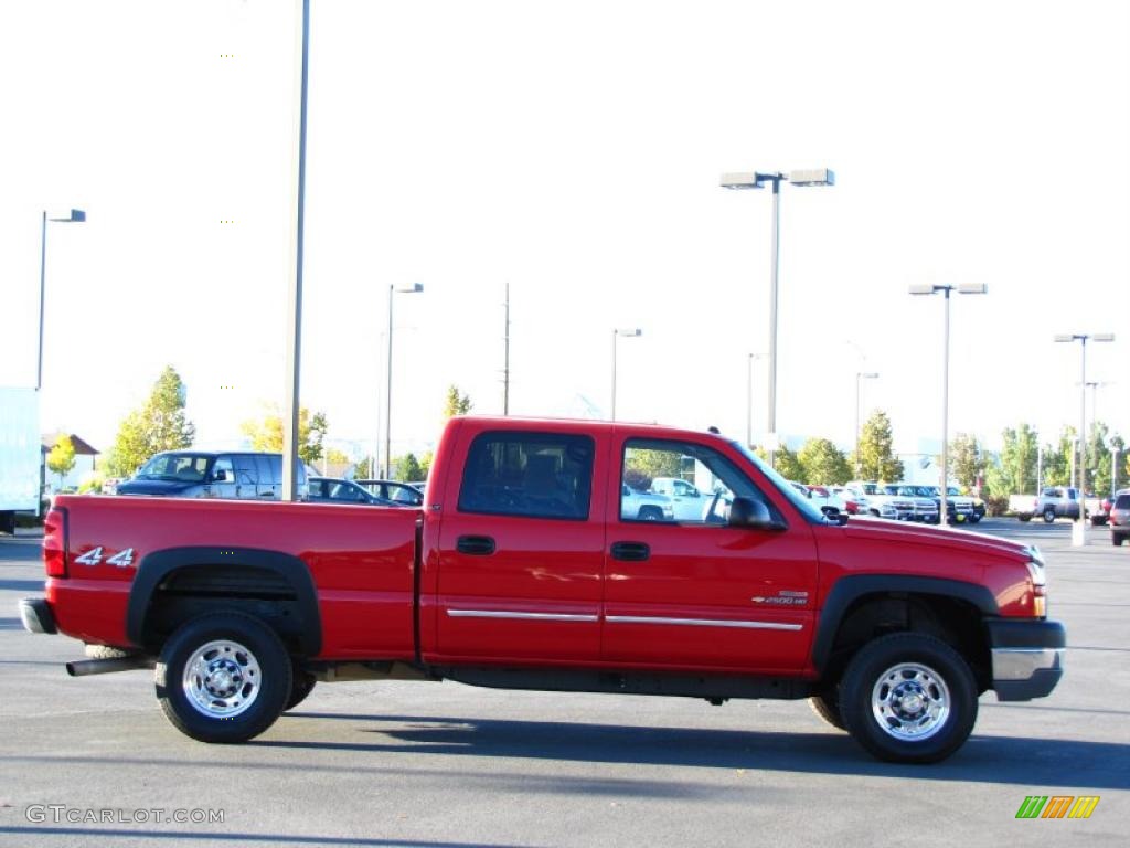 2005 Silverado 2500HD LT Crew Cab 4x4 - Victory Red / Dark Charcoal photo #12