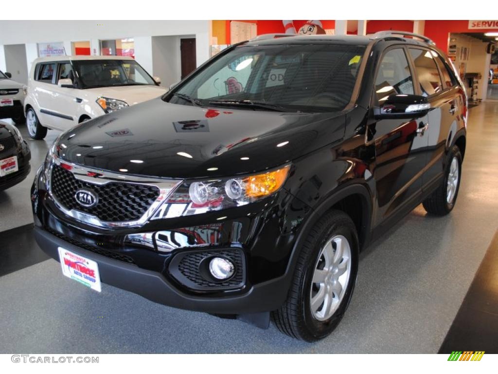 2011 Sorento LX - Ebony Black / Black photo #3