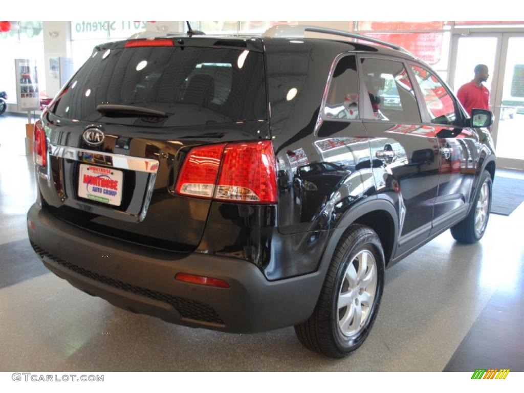 2011 Sorento LX - Ebony Black / Black photo #8