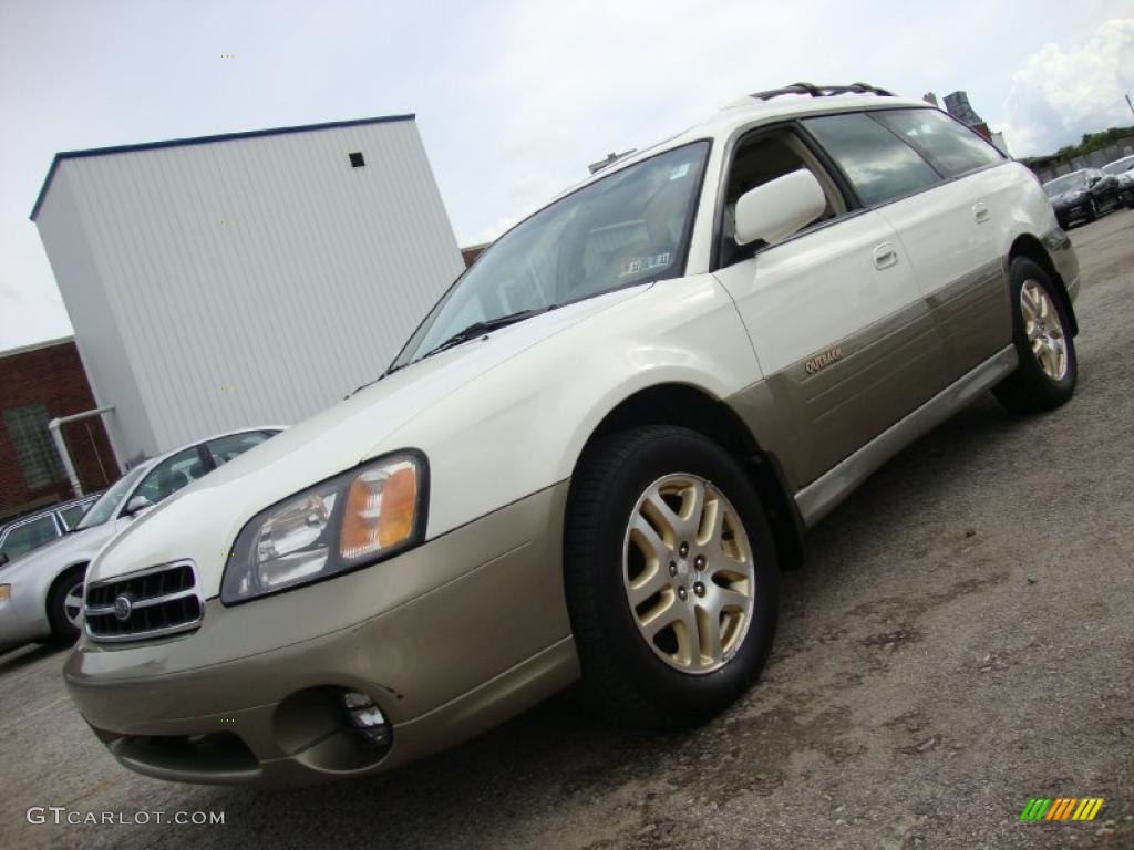 2000 Outback Limited Wagon - White Birch / Beige photo #1