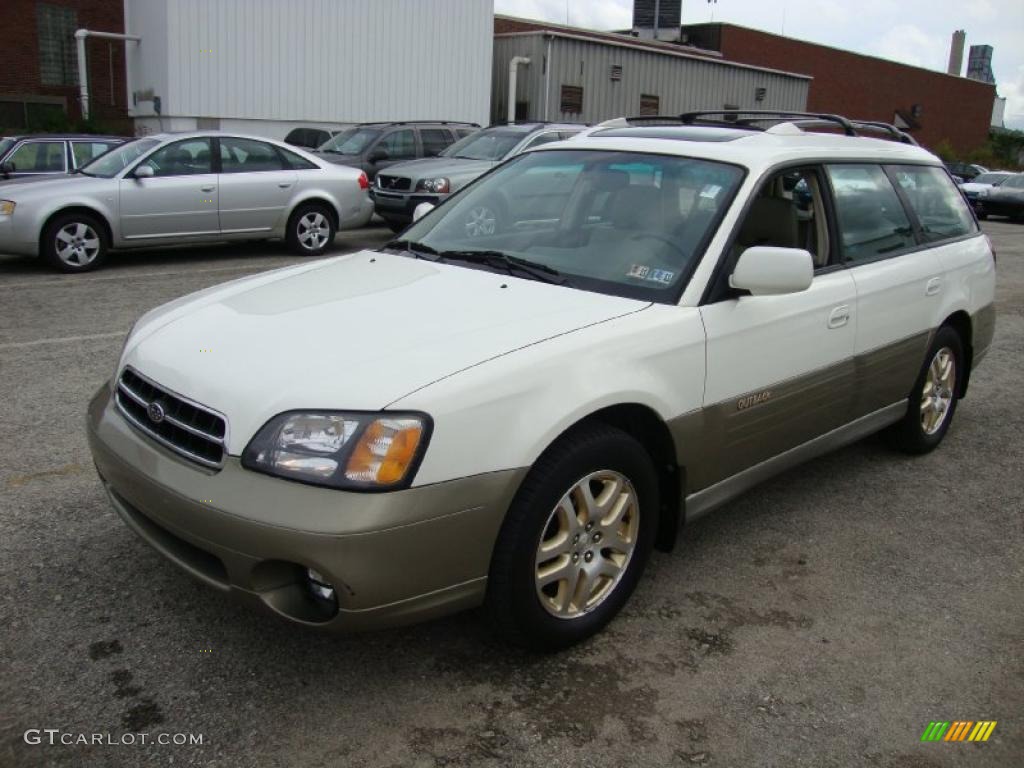 2000 Outback Limited Wagon - White Birch / Beige photo #2