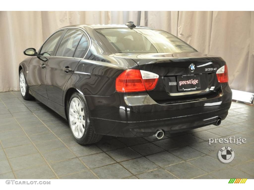 2007 3 Series 335xi Sedan - Jet Black / Black photo #4