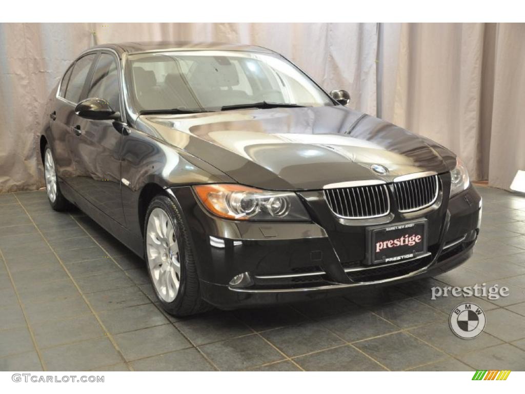 2007 3 Series 335xi Sedan - Jet Black / Black photo #7