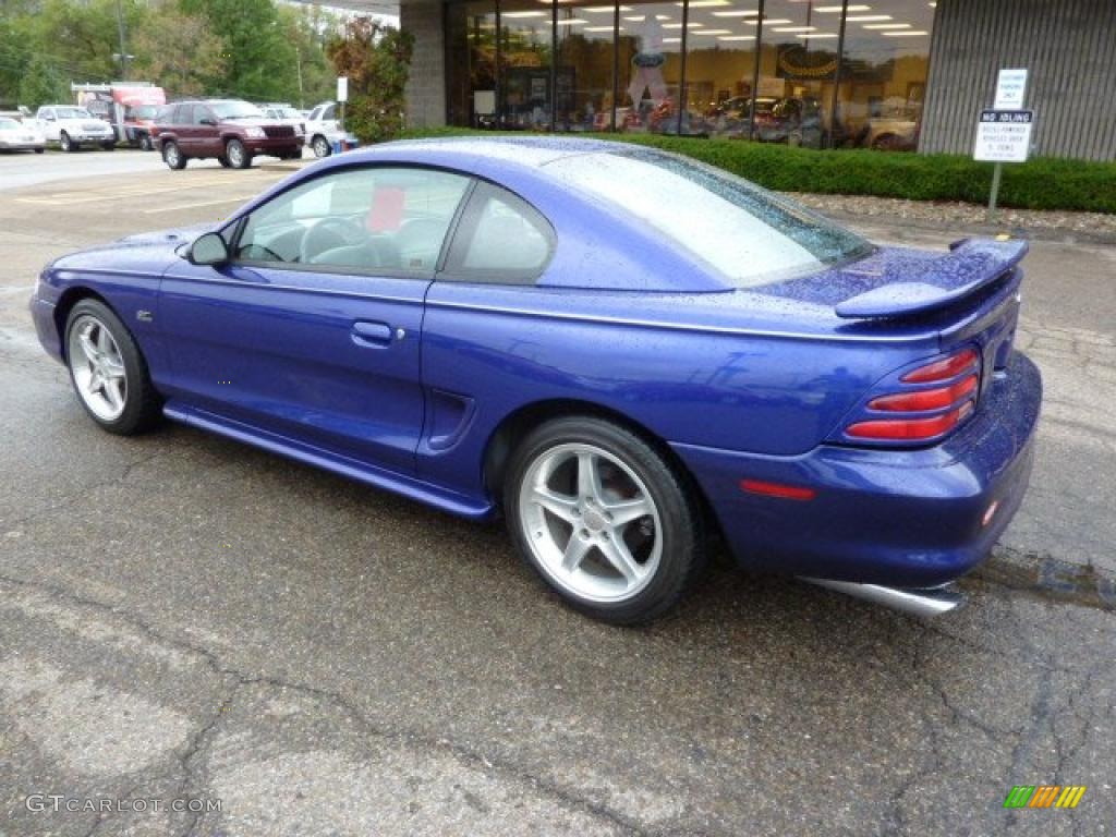 1995 Mustang GT Coupe - Sapphire Blue Metallic / Gray photo #2