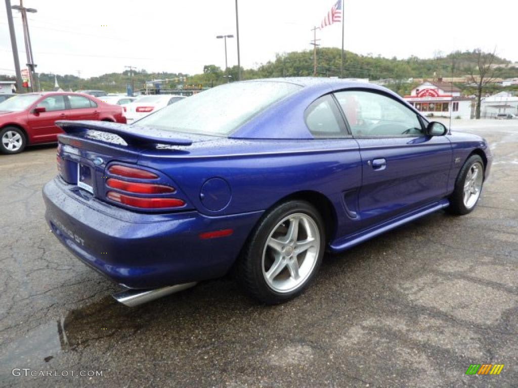 1995 Mustang GT Coupe - Sapphire Blue Metallic / Gray photo #4