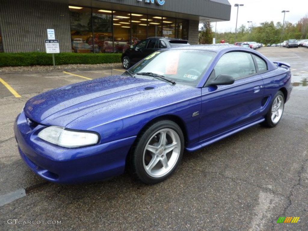 1995 Mustang GT Coupe - Sapphire Blue Metallic / Gray photo #8