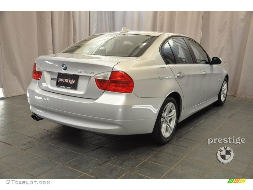2008 3 Series 328xi Sedan - Titanium Silver Metallic / Black photo #2