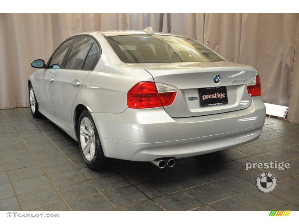 2008 3 Series 328xi Sedan - Titanium Silver Metallic / Black photo #4