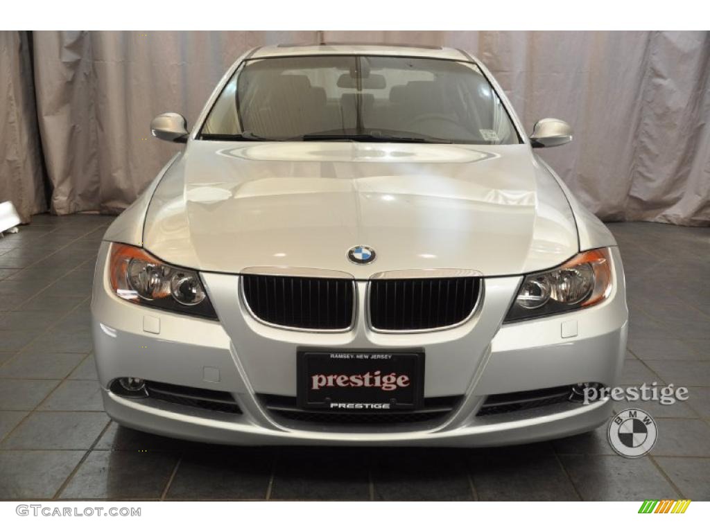 2008 3 Series 328xi Sedan - Titanium Silver Metallic / Black photo #6