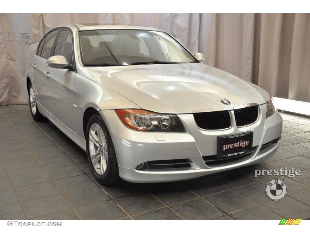 2008 3 Series 328xi Sedan - Titanium Silver Metallic / Black photo #7