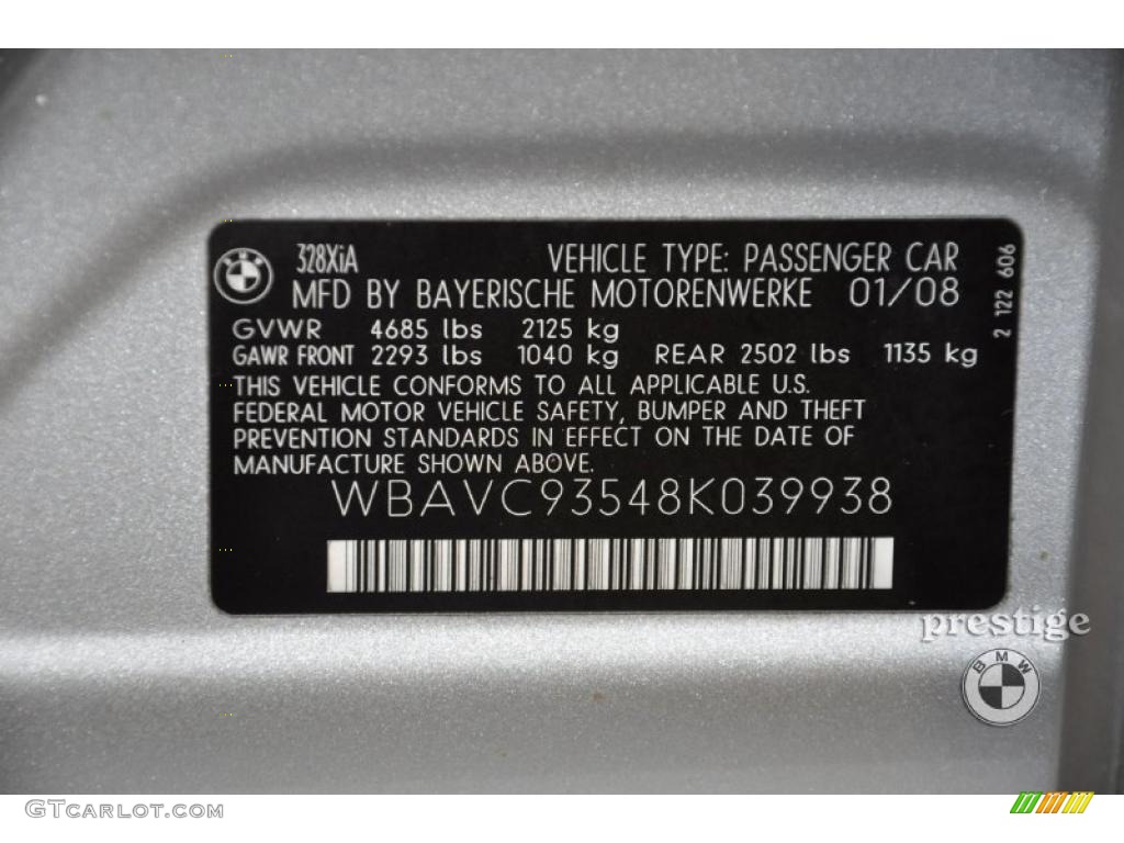 2008 3 Series 328xi Sedan - Titanium Silver Metallic / Black photo #13