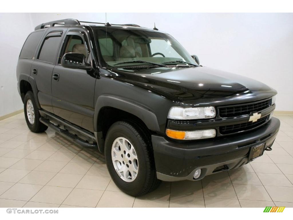 2003 Tahoe Z71 4x4 - Black / Tan/Neutral photo #1