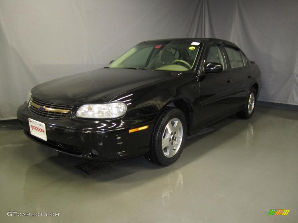 2003 Malibu LS Sedan - Black / Neutral Beige photo #1