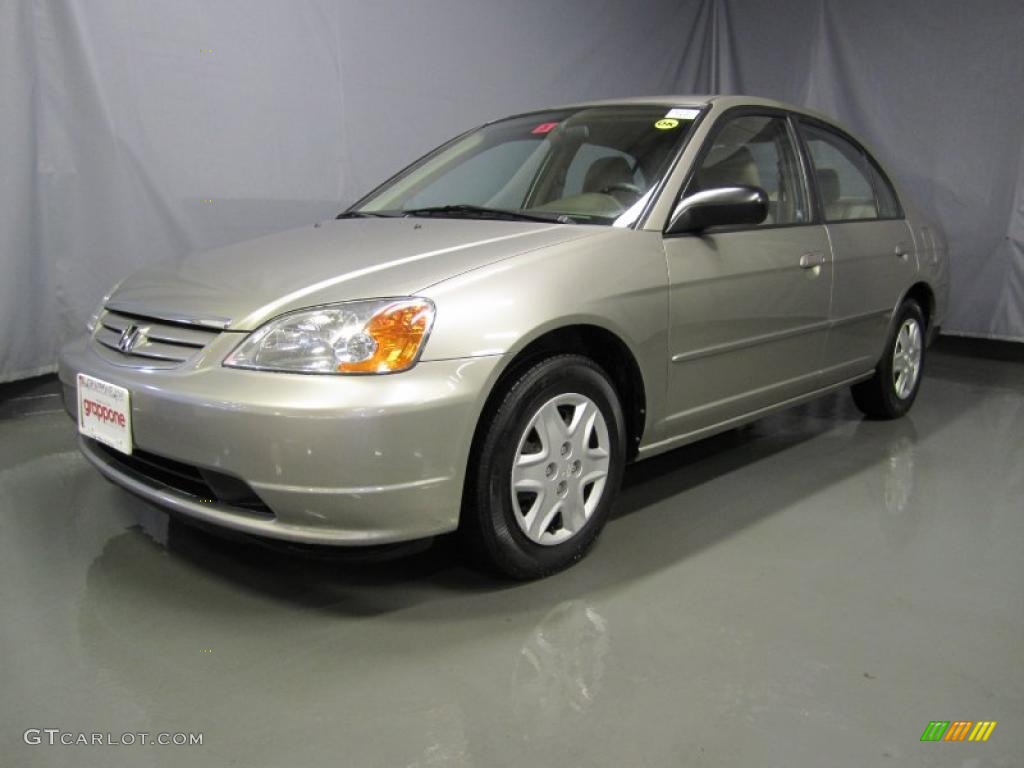 2003 Civic LX Sedan - Shoreline Mist Metallic / Ivory photo #1