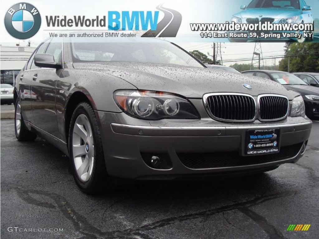 2008 7 Series 750i Sedan - Sterling Grey Metallic / Black photo #3