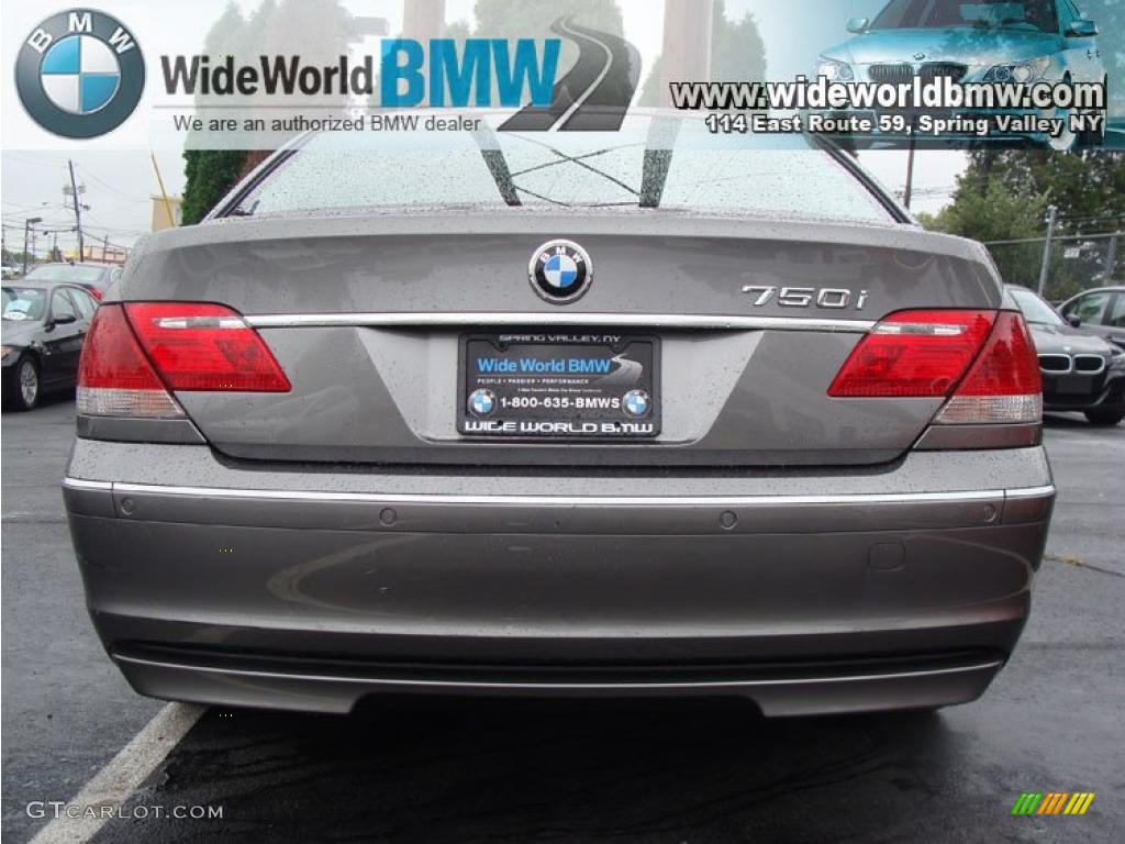 2008 7 Series 750i Sedan - Sterling Grey Metallic / Black photo #5
