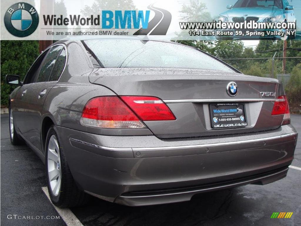 2008 7 Series 750i Sedan - Sterling Grey Metallic / Black photo #6