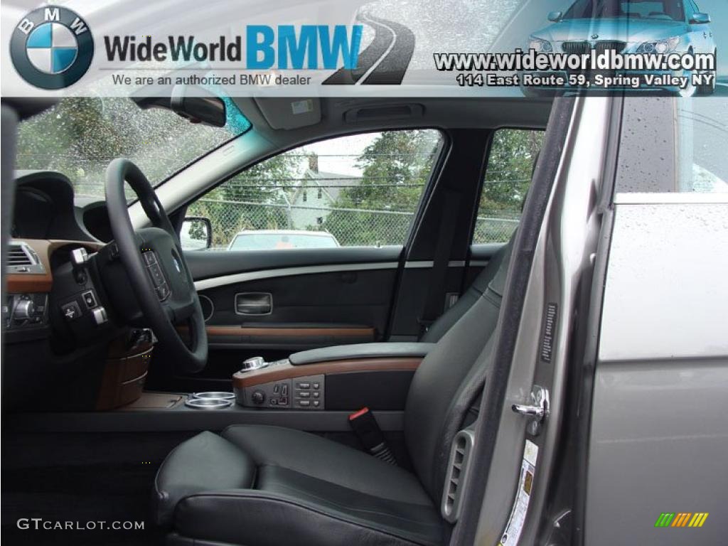2008 7 Series 750i Sedan - Sterling Grey Metallic / Black photo #9