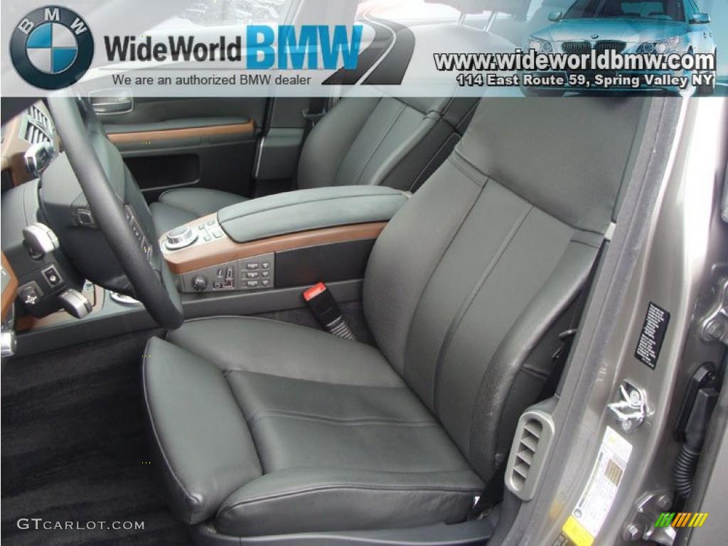 2008 7 Series 750i Sedan - Sterling Grey Metallic / Black photo #10