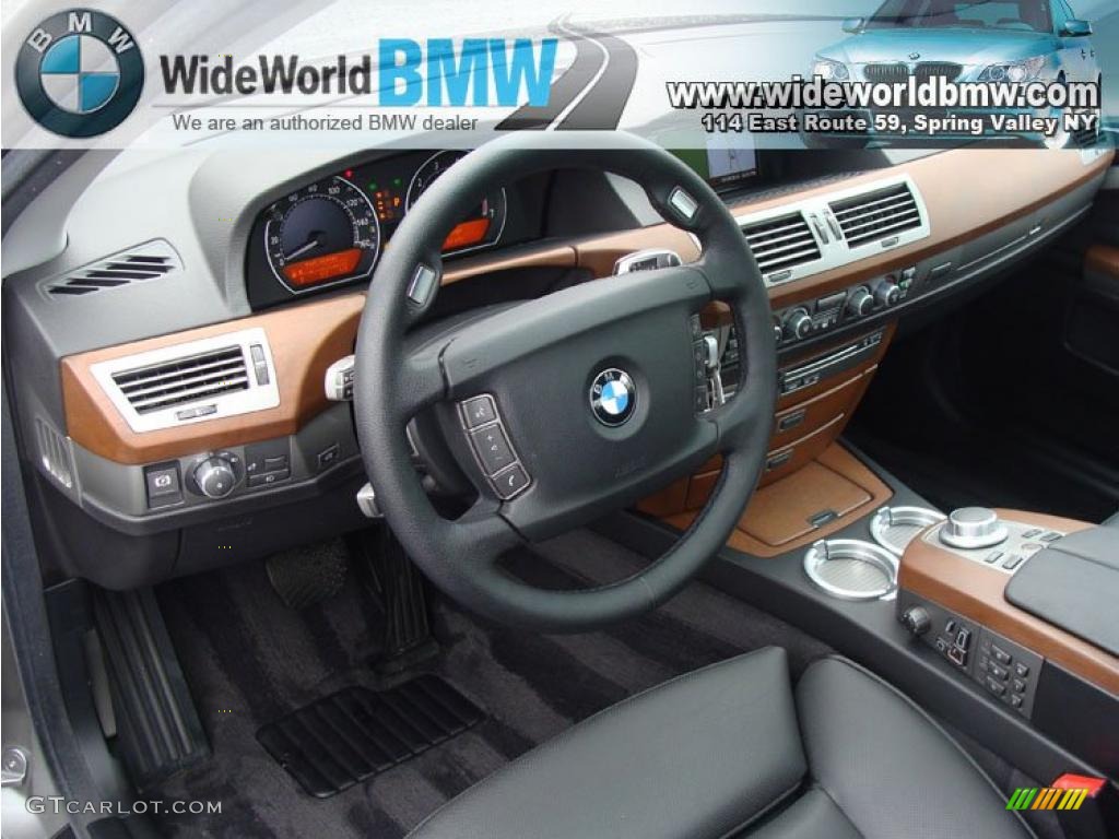 2008 7 Series 750i Sedan - Sterling Grey Metallic / Black photo #13