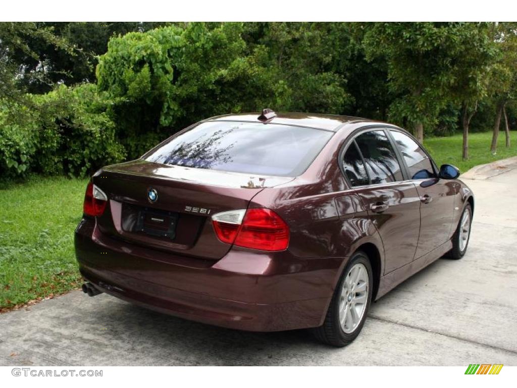 2007 3 Series 328i Sedan - Barrique Red Metallic / Beige photo #8