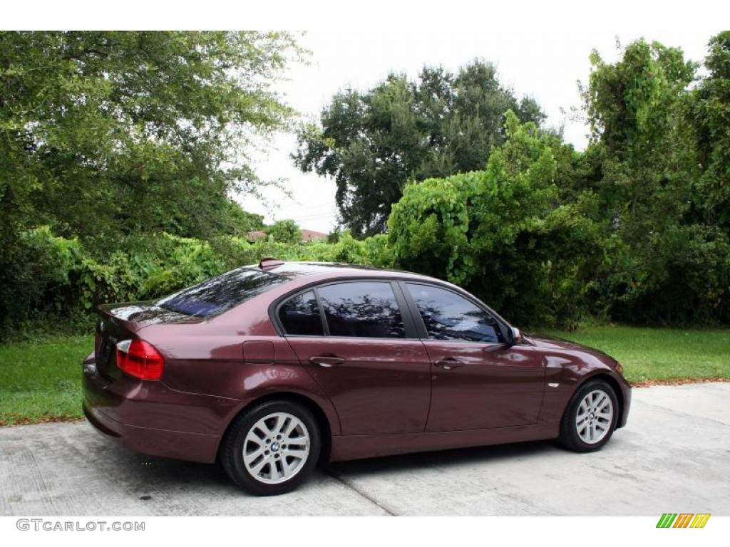 2007 3 Series 328i Sedan - Barrique Red Metallic / Beige photo #9