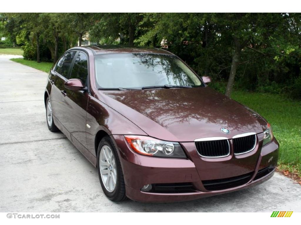 2007 3 Series 328i Sedan - Barrique Red Metallic / Beige photo #13