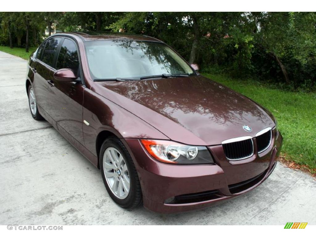 2007 3 Series 328i Sedan - Barrique Red Metallic / Beige photo #15