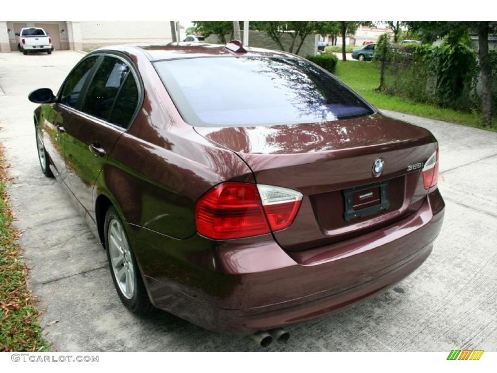 2007 3 Series 328i Sedan - Barrique Red Metallic / Beige photo #17