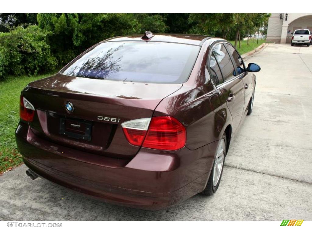 2007 3 Series 328i Sedan - Barrique Red Metallic / Beige photo #18