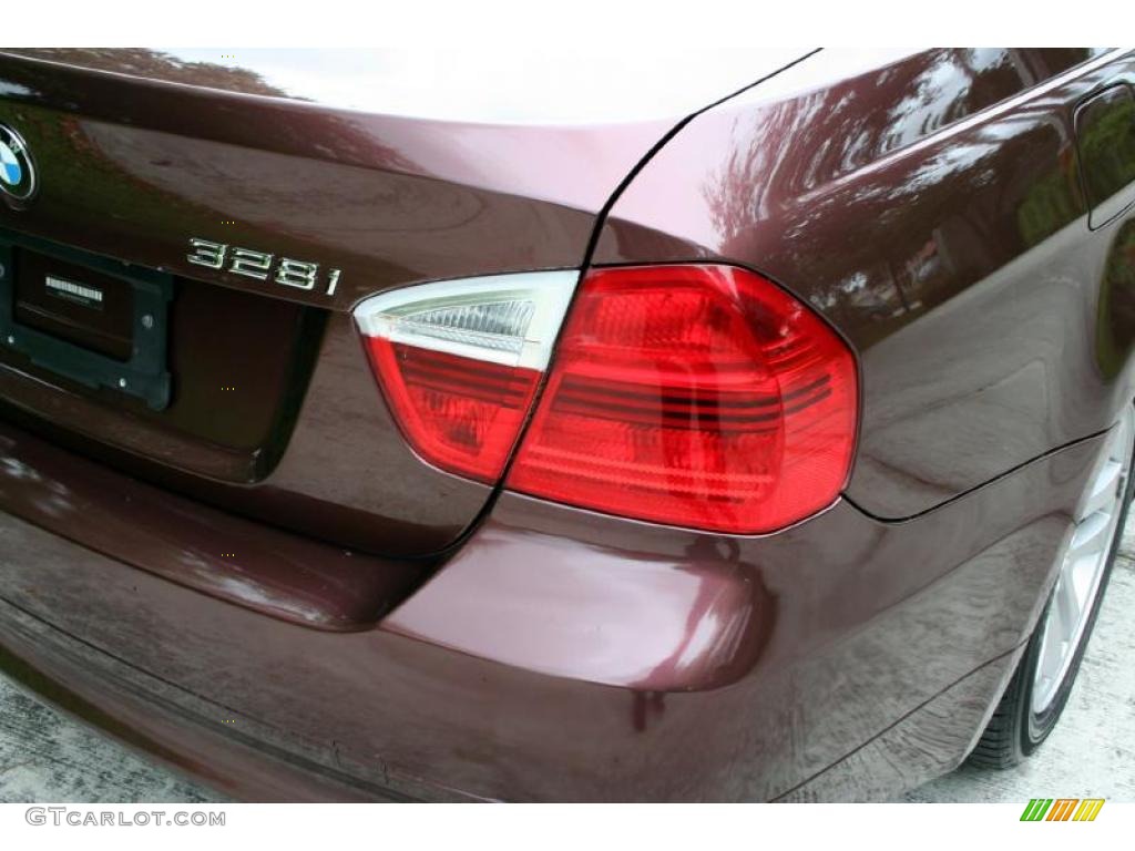 2007 3 Series 328i Sedan - Barrique Red Metallic / Beige photo #22