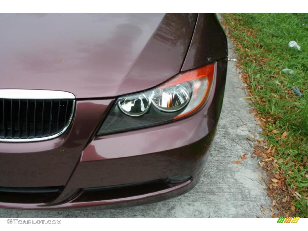 2007 3 Series 328i Sedan - Barrique Red Metallic / Beige photo #24