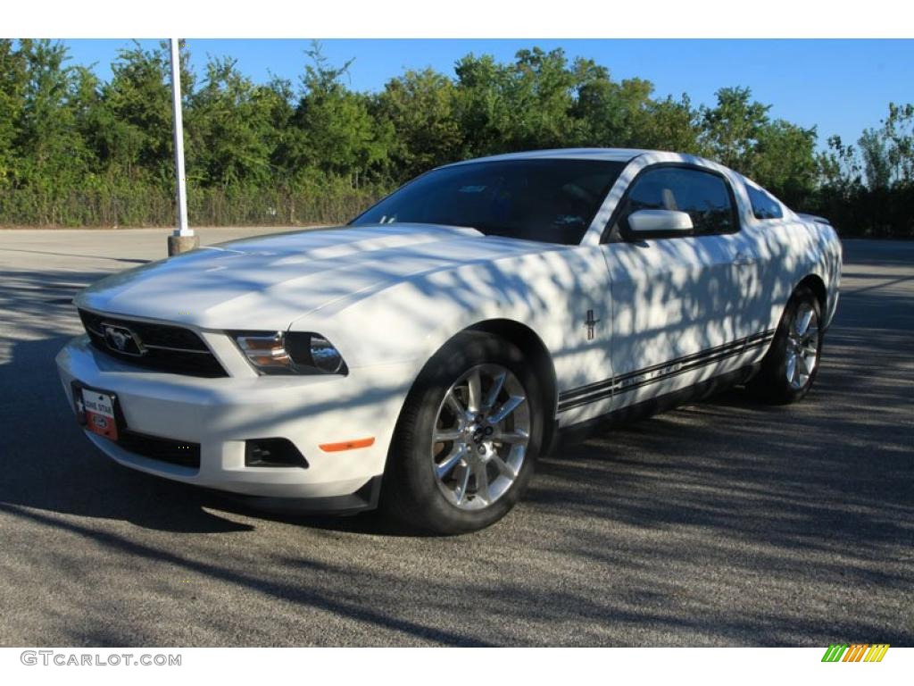 2011 Mustang V6 Premium Coupe - Performance White / Saddle photo #8