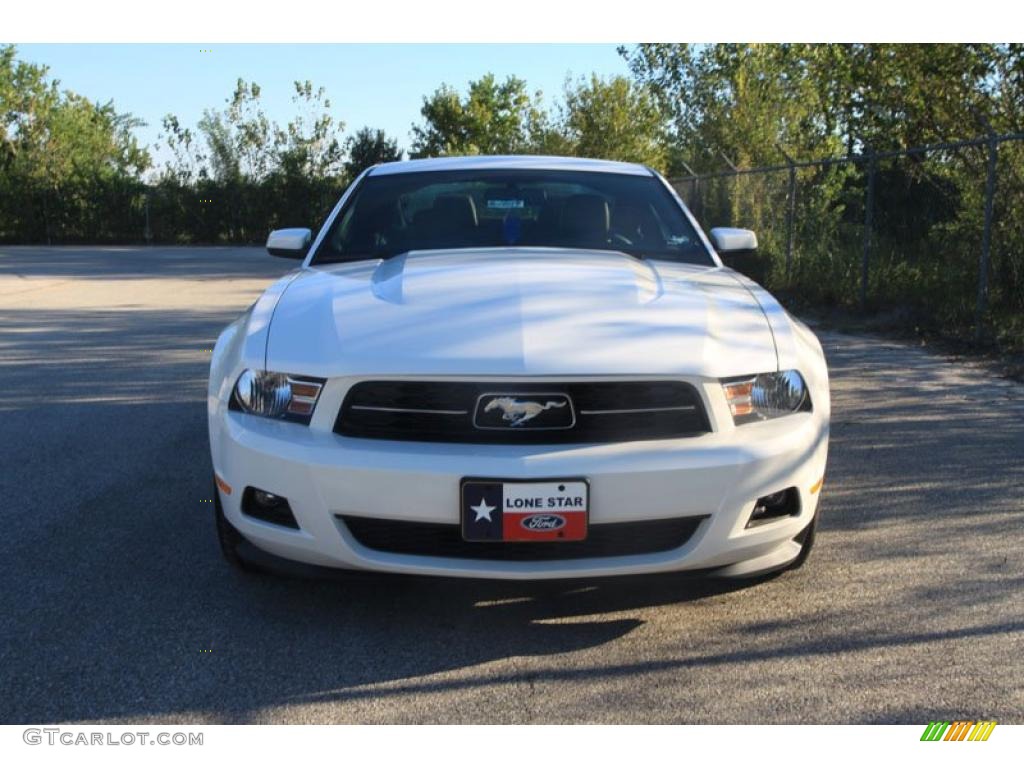 2011 Mustang V6 Premium Coupe - Performance White / Saddle photo #9