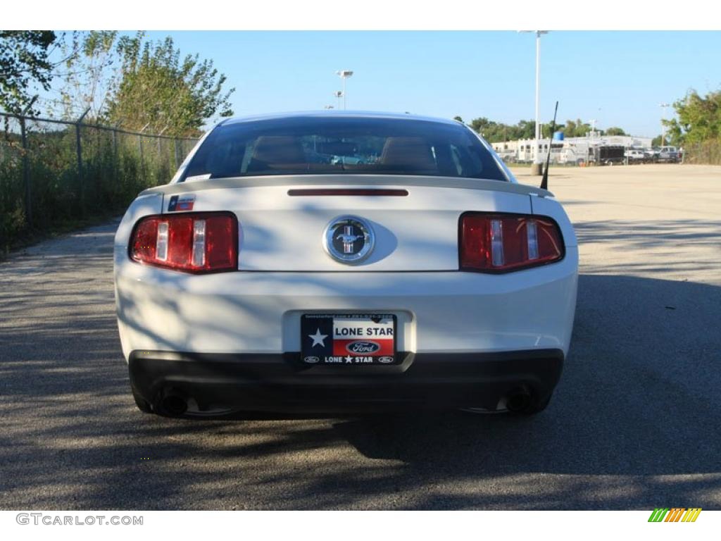 2011 Mustang V6 Premium Coupe - Performance White / Saddle photo #11
