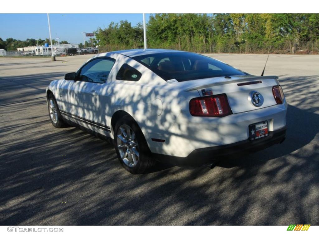 2011 Mustang V6 Premium Coupe - Performance White / Saddle photo #12