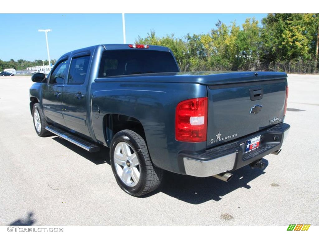 2008 Silverado 1500 LT Crew Cab - Blue Granite Metallic / Ebony photo #17