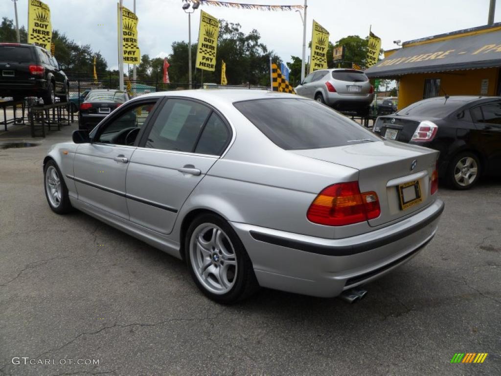 2003 3 Series 330i Sedan - Titanium Silver Metallic / Black photo #4