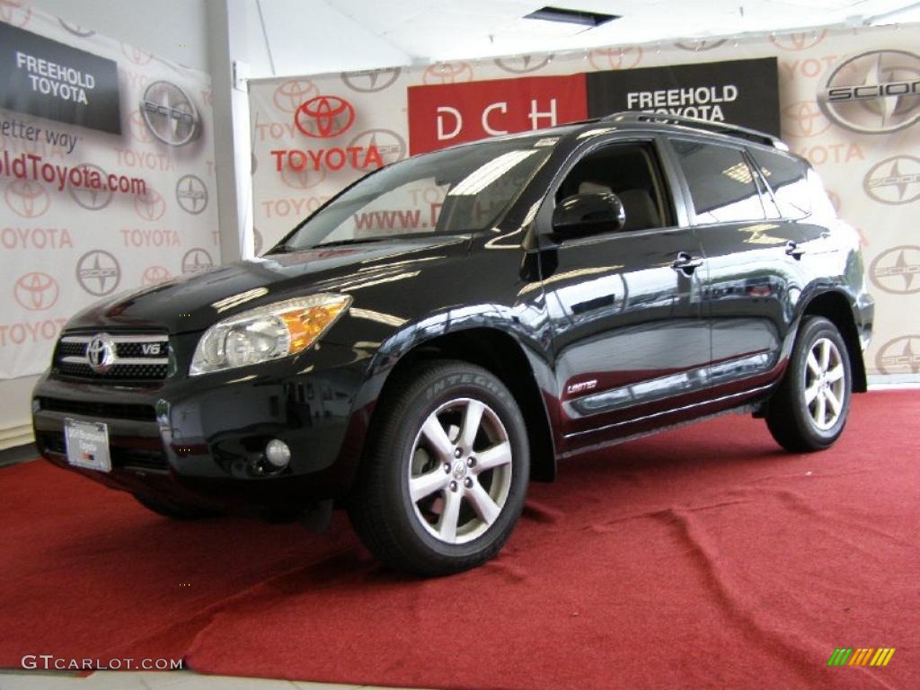 2008 RAV4 Limited V6 4WD - Black / Taupe photo #1
