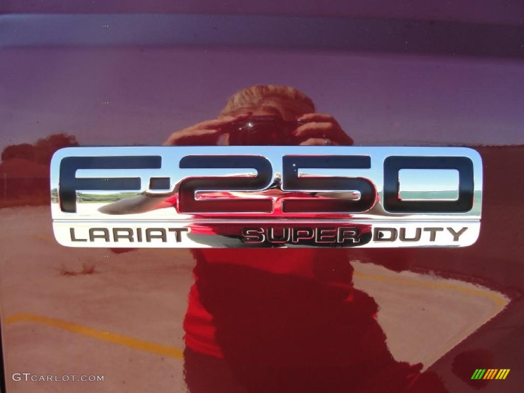 2006 F250 Super Duty Lariat Crew Cab 4x4 - Dark Toreador Red Metallic / Tan photo #19