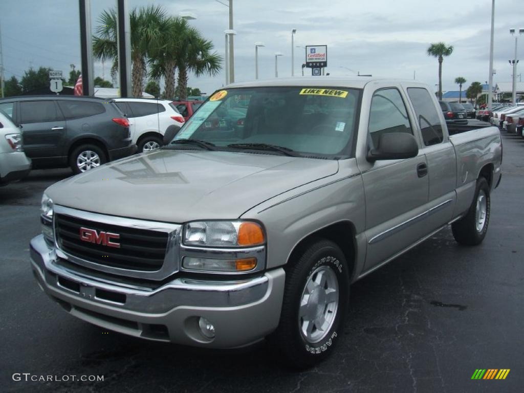 2006 Sierra 1500 SLE Extended Cab - Silver Birch Metallic / Dark Pewter photo #1