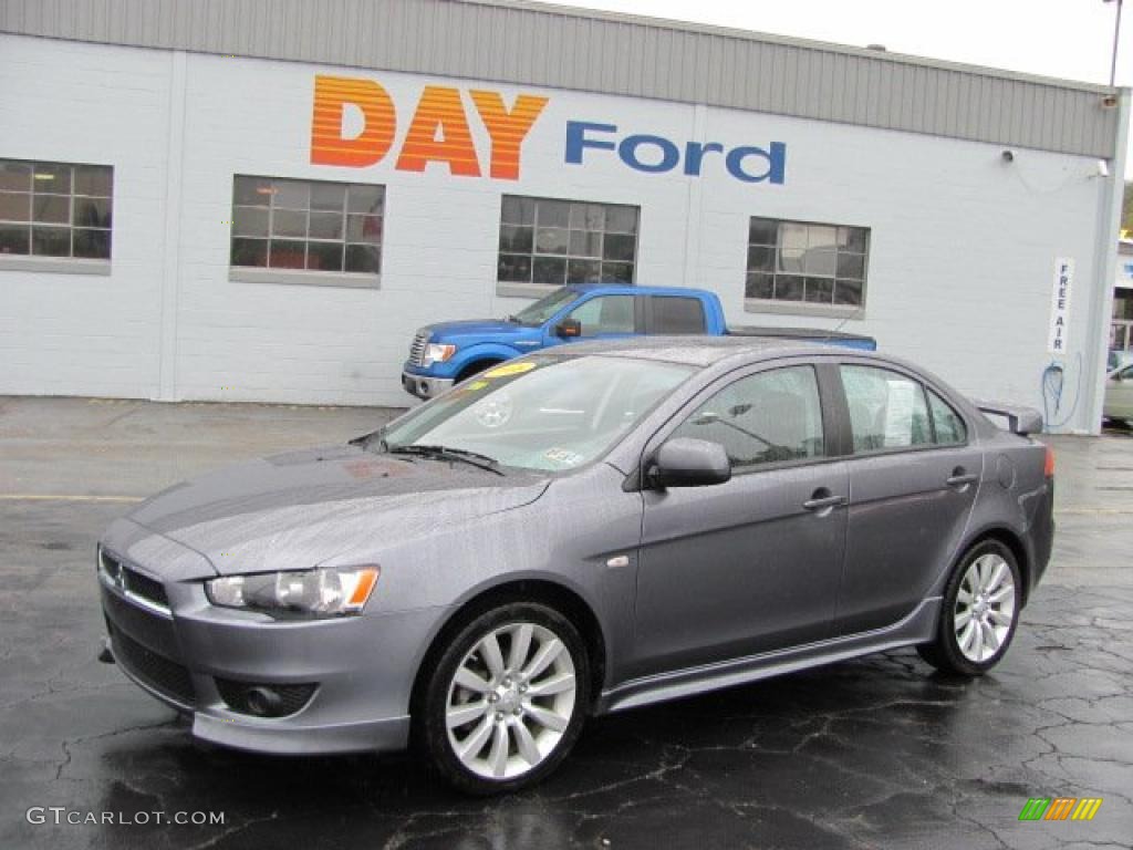 2008 Lancer GTS - Graphite Gray Pearl / Black photo #1