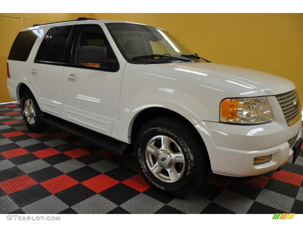 2003 Expedition Eddie Bauer 4x4 - Oxford White / Medium Parchment photo #1