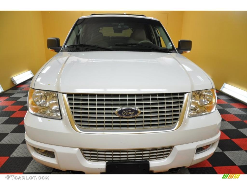 2003 Expedition Eddie Bauer 4x4 - Oxford White / Medium Parchment photo #2