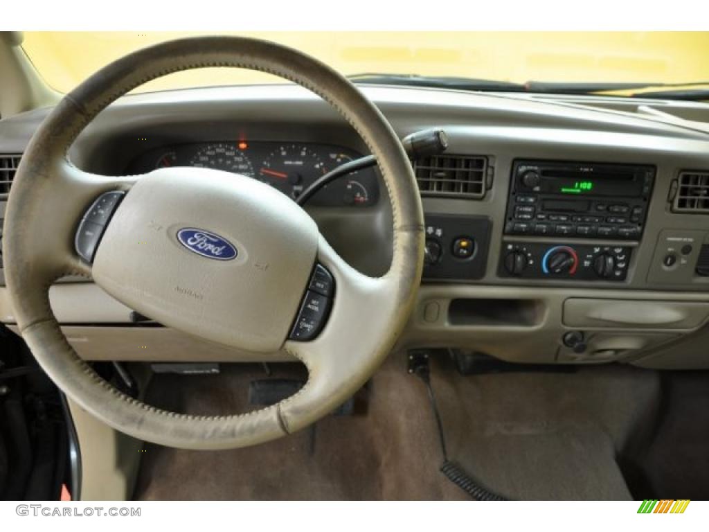 2004 F350 Super Duty Lariat SuperCab 4x4 - Dark Green Satin / Medium Parchment photo #7